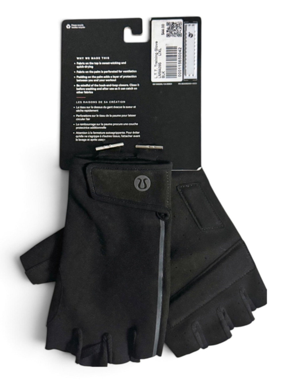 NWT Lululemon L.T.T. Training Glove Black Size L/XL